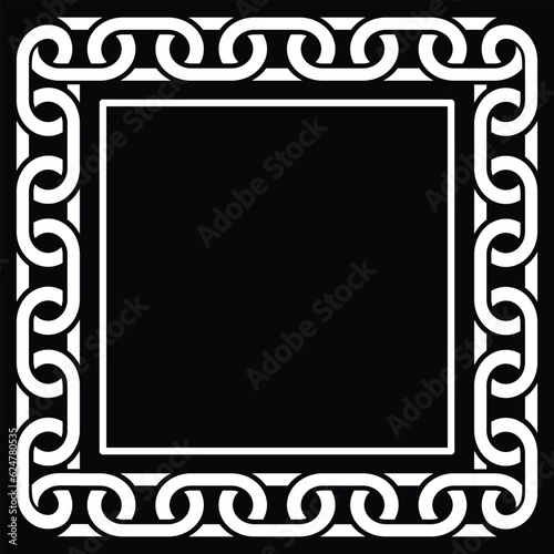 chains frame, seamless, vector illustration 