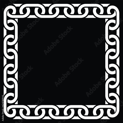 chains frame, seamless, vector illustration 