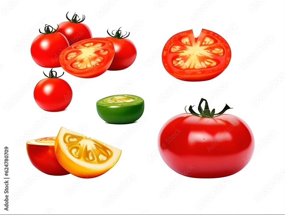 Fototapeta premium Tomato set, generative ai