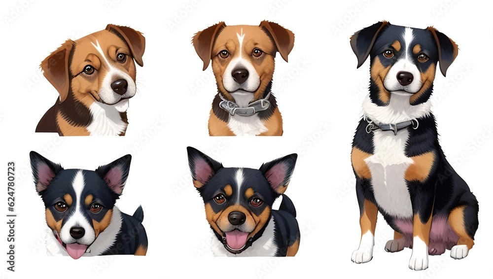 Dog set, generative ai