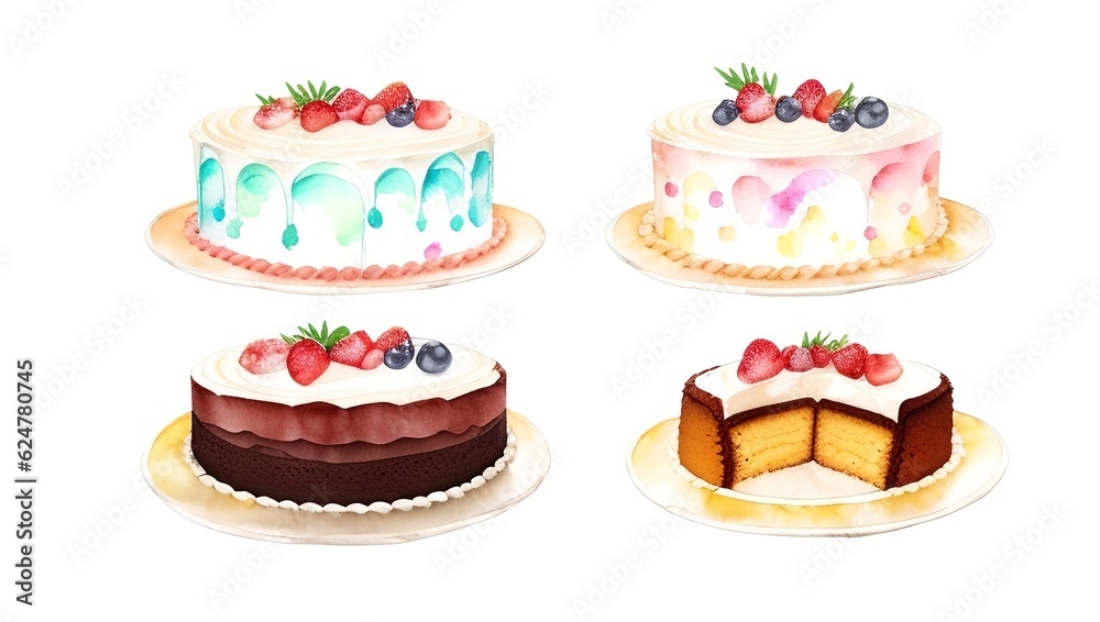 Cake set, generative ai