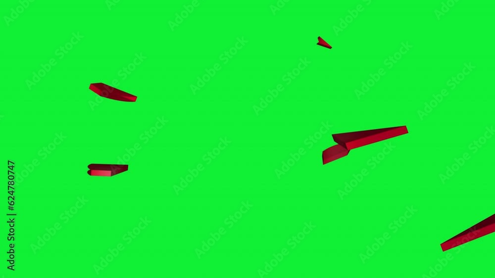 3D emoji broken heart animated icon. Heart explosion on transparent and green background