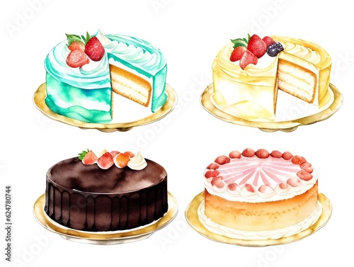 Cake set  generative ai