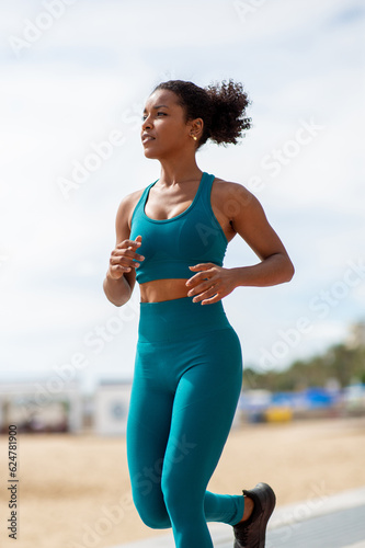 fitness woman running outdoor