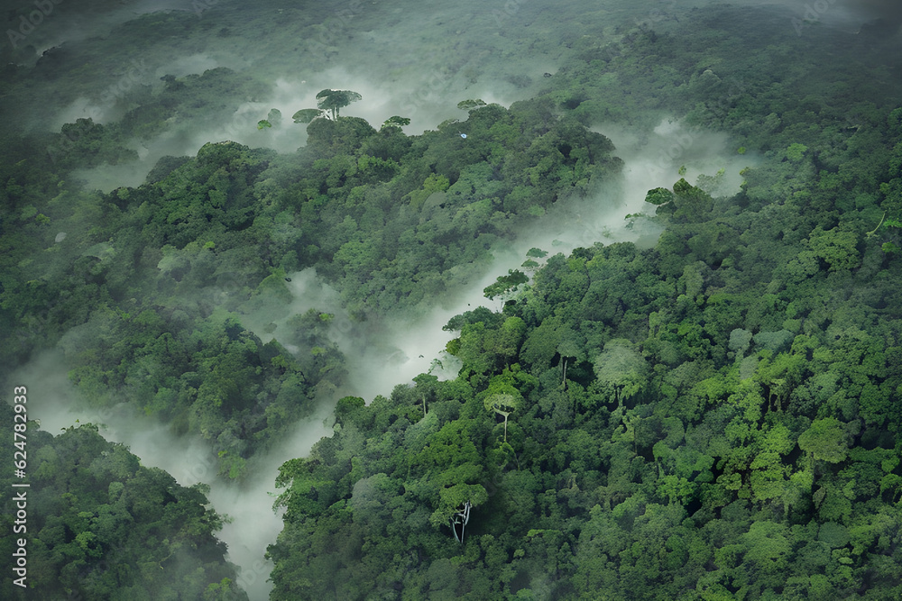 Enchanting Jungle Mist: A Captivating Aerial View of Untamed Wilderness, Revealing Layers of Fog and Endless Foliage - Perfect for Adobe Stock! Enchanting Jungle Mist: A Captivating Aerial View of Untamed Wilderness, Revealing Layers of Fog and Endless Foliage - Perfect for Adobe Stock!
