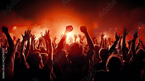 Cheering Crowd At A Rock Concert, generative ai