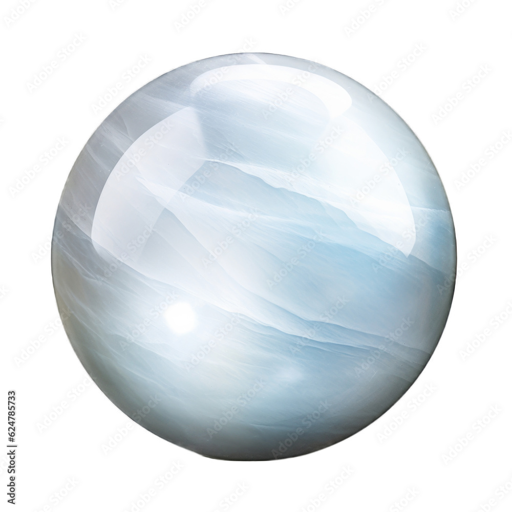 Moonstone gem isolated on transparent background. Generative AI Moonstone gem isolated on transparent background. Generative AI