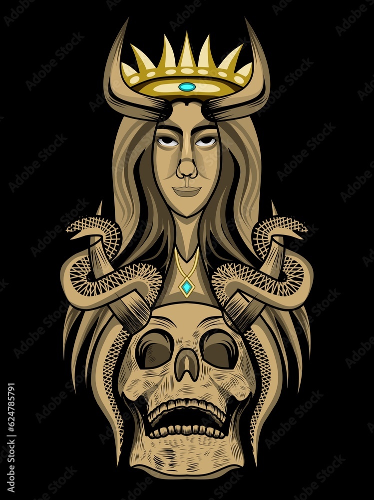 Naklejka premium the devil in the night