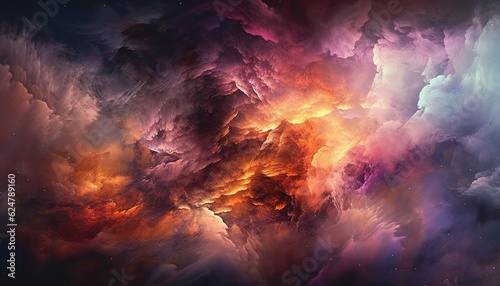 Colorgul galaxy, cloud, Generative Ai