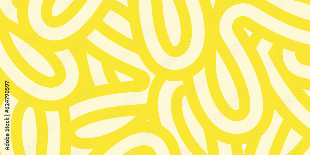 Noodle Ramen Pattern background. Pasta food texture spaghetti geometric. Abstarct ramen ornament. Flat vector illustartion. Wave texture background - obrazy, fototapety, plakaty 