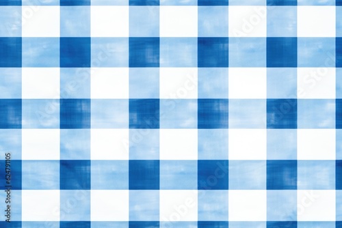 blue and white chequered fabric. Generative AI