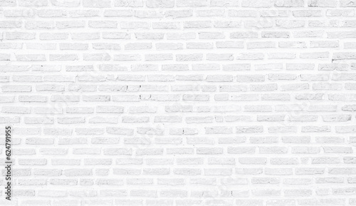 Old white brick wall textured backgrounds for design. 