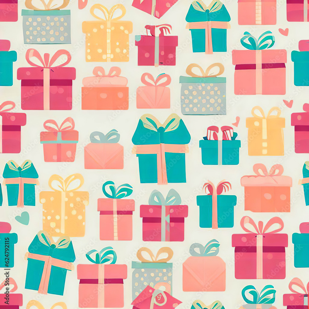 seamless pattern with gift boxes Can be used for invitations, greeting, wedding card seamless pattern with gift boxes Can be used for invitations, greeting, wedding card