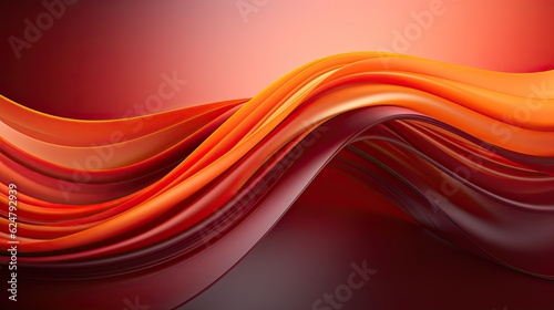 A dynamic composition of swirling ribbons in fiery red and orange tones, symbolizing passion and excitement, offering an eye-catching background. Wallpaper, social media design. Generative AI. 