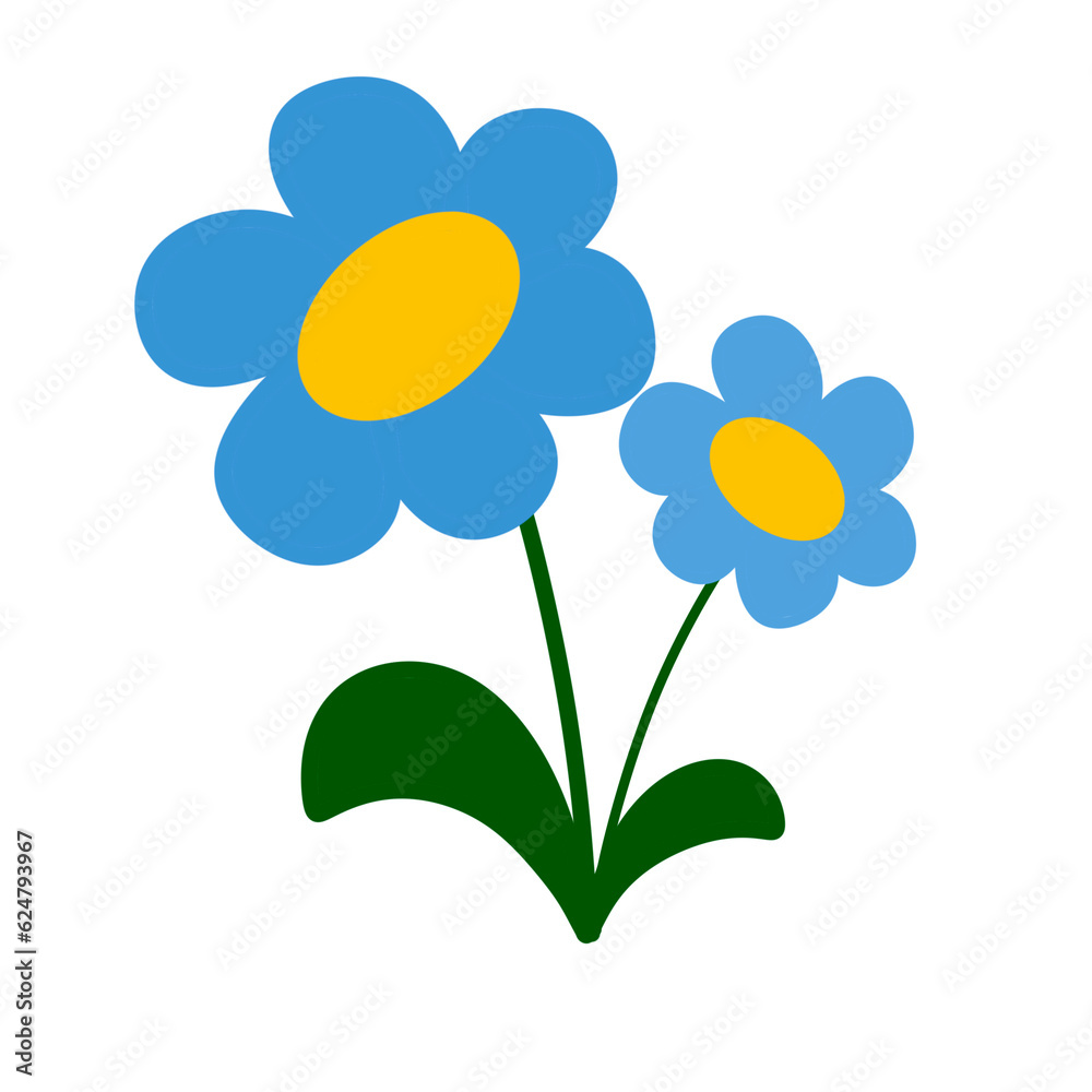 flower on blue background flower on blue background