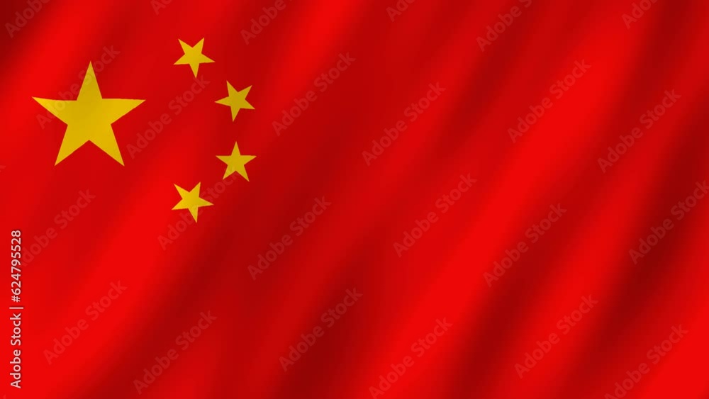 Flag of the China waving animation. looping National China flag animation background 4k Flag of the China waving animation. looping National China flag animation background 4k