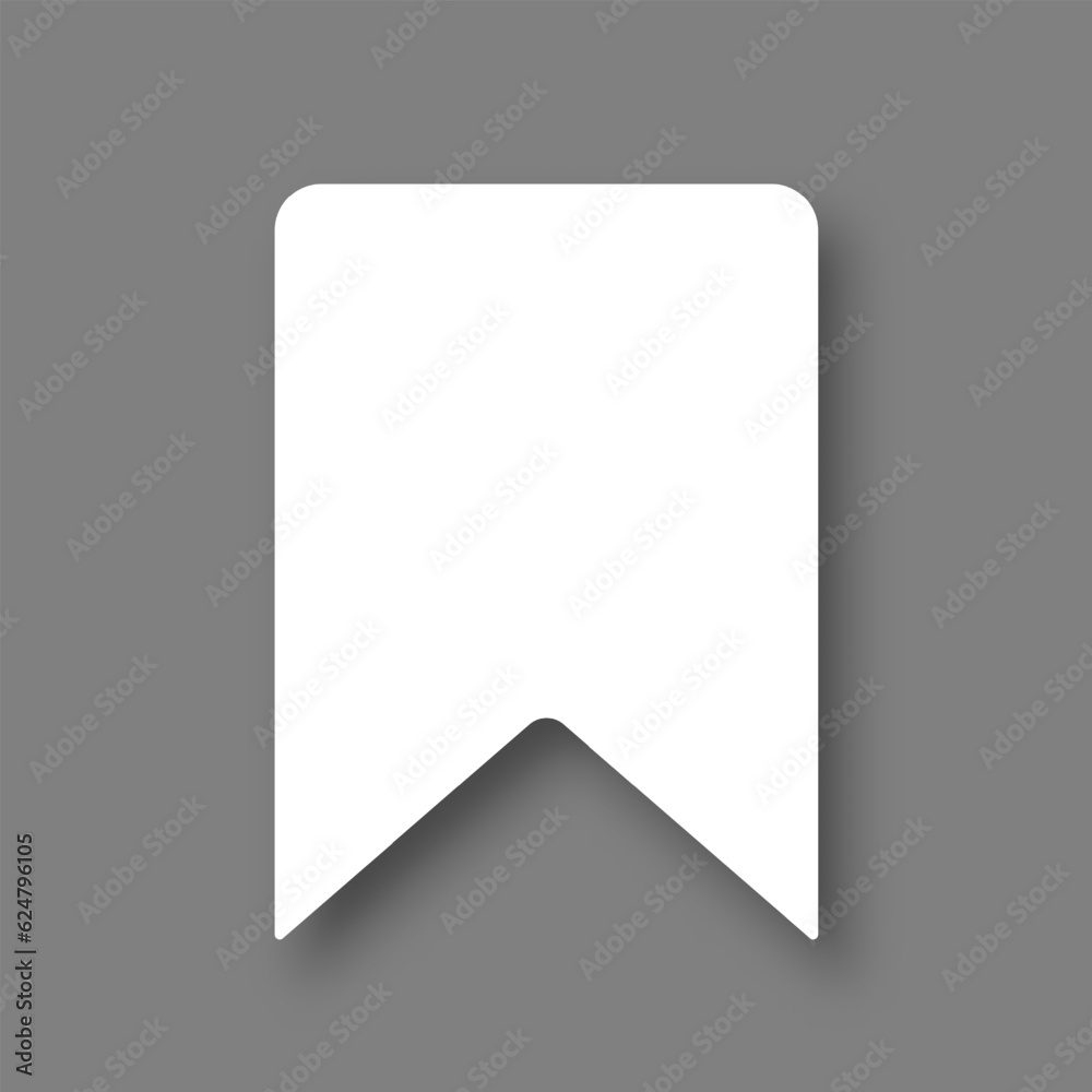 The icon of the favorite is white on a gray background. Bookmark in linear style. Vector EPS 10. The icon of the favorite is white on a gray background. Bookmark in linear style. Vector EPS 10.