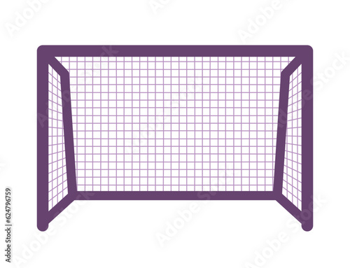 Football gate semi flat colour vector object. Area for kicking ball. Editable cartoon clip art icon on white background. Simple spot illustration for web graphic design