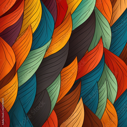 seamless pattern with leaves © Archi3d