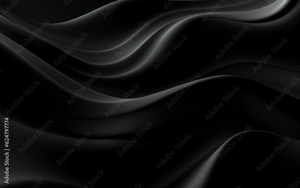 Fototapeta premium Abstract dark background with smooth soft lines