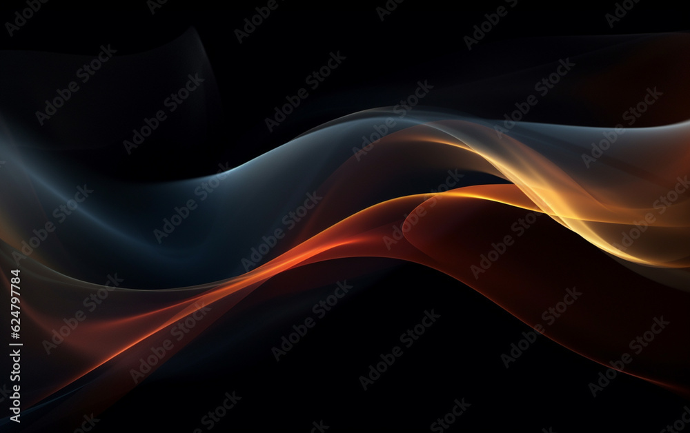 Obraz premium Abstract dark background with smooth soft lines