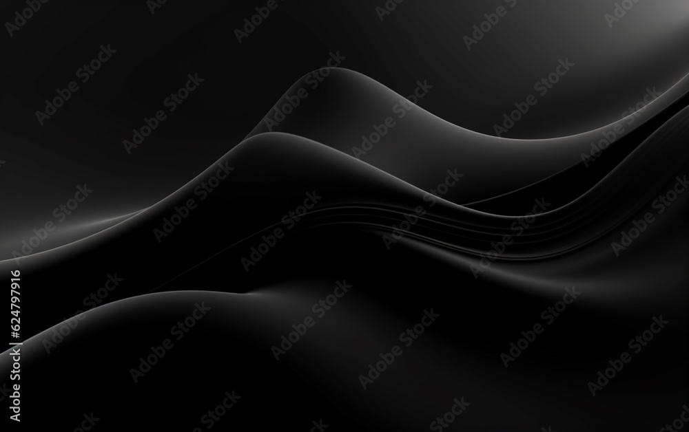 Obraz premium Abstract dark background with smooth soft lines