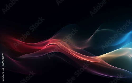 Abstract dark background with smooth soft lines