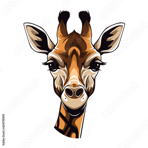 Esport vector logo giraffe, giraffe icon, giraffe head, vector, sticker