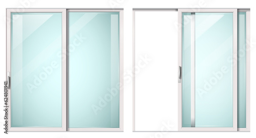 Modern sliding metal white door