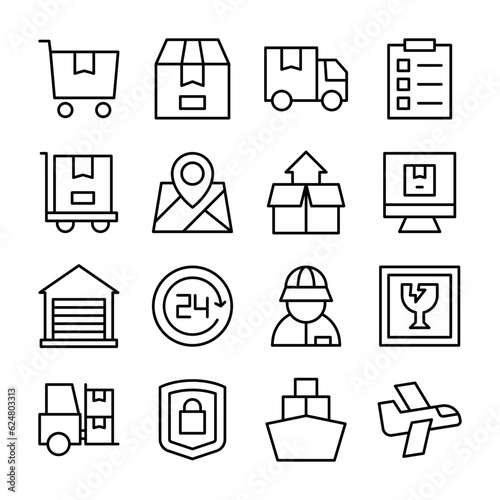 Delivery Icons Outline Style for Any Purpose