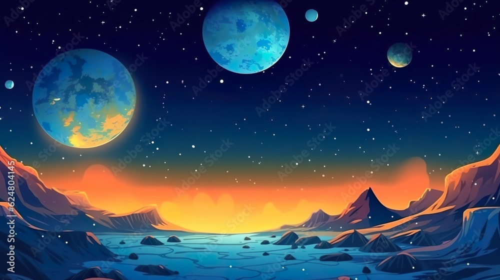 Abstract background earth as seen from. Иeauty of our planet in the vastness of the cosmos with an enchanting illustration in a banner design. Generative AI. Abstract background earth as seen from. Иeauty of our planet in the vastness of the cosmos with an enchanting illustration in a banner design. Generative AI.