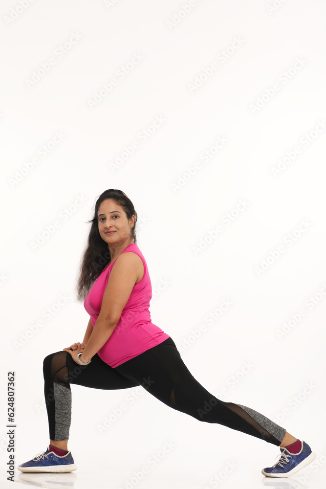 young woman doing fitness exercise young woman doing fitness exercise