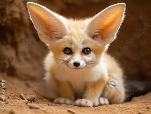 Photo of Fennec Fox  With its large ears and expressive eyes  the fennec fox is undeniably adorable