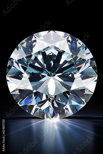 A beautiful royal diamond isolated on a black background