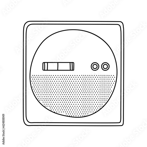 Doodle speakers icon. Hand drawn speakers icon in vector. Speakers illustration. Doodle loudspeakers icon in vector