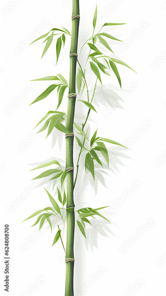bamboo trees pattern isolated white, create using generative AI tools bamboo trees pattern isolated white, create using generative AI tools