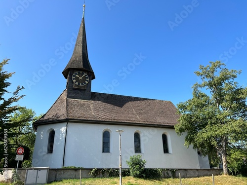 Evangelical Reformed Church in Unterdorf or Evangelisch-reformierte Kirche Unterdorf - Zürich (Zurich or Zuerich), Switzerland (Schweiz)
