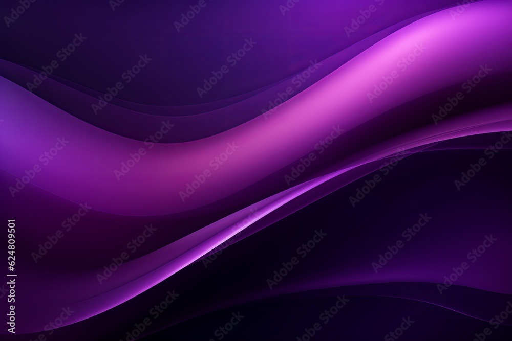 Obraz premium Purple curve lines vortex, fantasy background, 3d rendering. Computer digital drawing. Generative AI