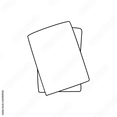 doodle document paper with hand drawn style vector