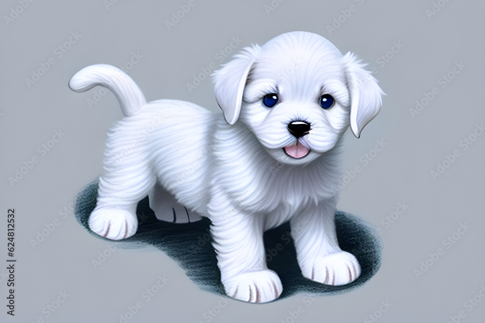 cute white puppy.
Generative AI cute white puppy.
Generative AI