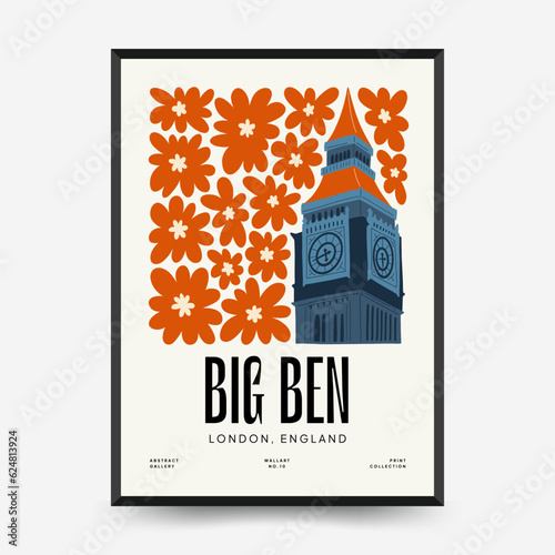 Abstract travel and floral posters template. Modern trendy Matisse minimal style. Floral poster, landmark. Hand drawn design for wallpaper, wall decor, print, postcard, cover, template, banner. 