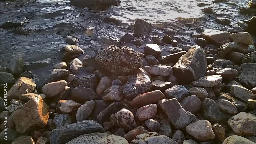 Rocky shore beach, montevideo, uruguay Rocky shore beach, montevideo, uruguay