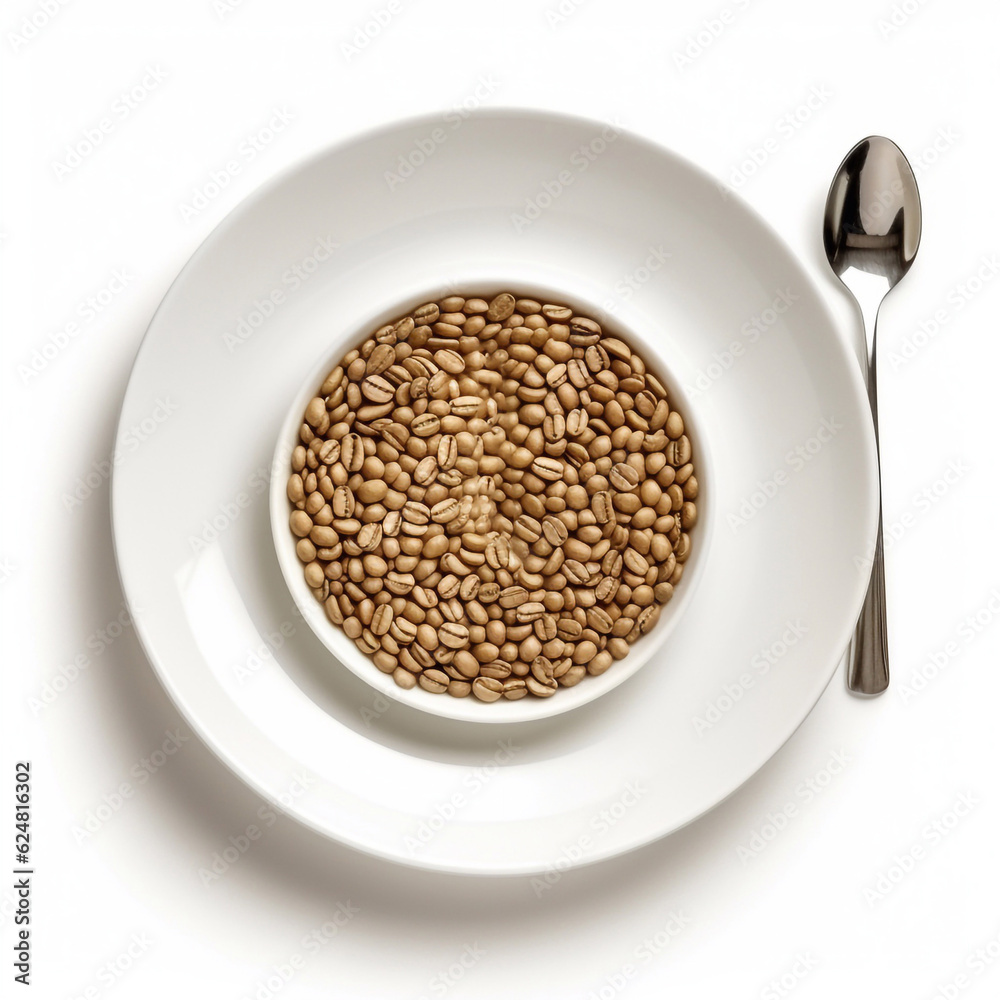 Juicy delicious coffee lies on beautiful plate, Ai generated Juicy delicious coffee lies on beautiful plate, Ai generated