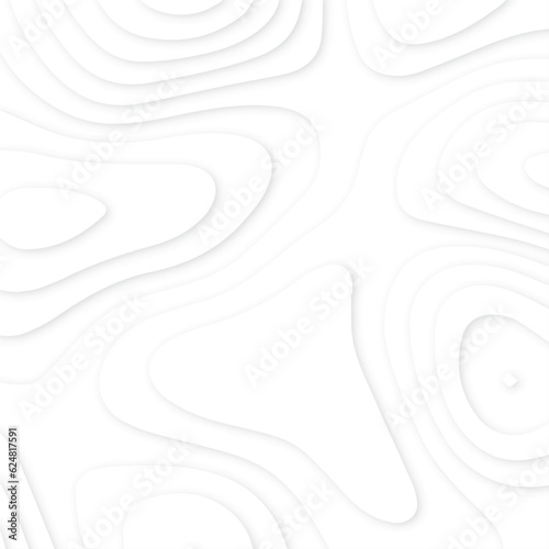 Abstract White paper cut background with lines.3d realistic papercut decoration textured with wavy layers. modern wallpaper texture and 3d realistic design use for banner flyers, posters.