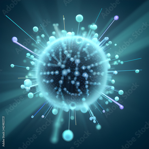 macro shot of a nano particle, generative AI