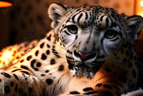 portrait of a leopard, generative ai
