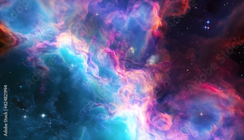 background with space, Colorful space galaxy cloud nebula. Stary night, dust, texture, eternity, deep space, design, AI generated