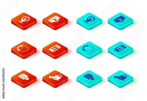 Set Online ordering burger delivery, and, Food, and Cafe restaurant location icon. Vector