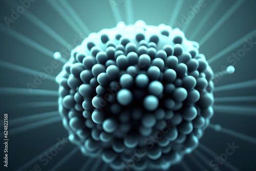 macro shot of a nano particle, generative AI