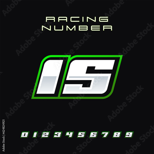 Racing Number Vector Design Template 15